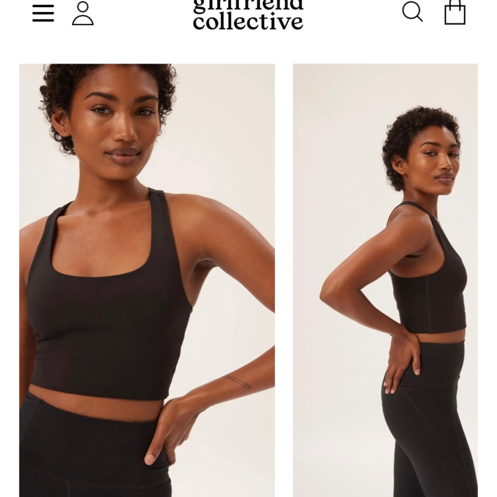 girlfriend collective Paloma racerback—grey
